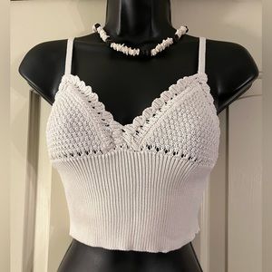 ♥️SALE4/$20 Cider Adorable Crocheted Crop Top  **Please Read Sizing Information*